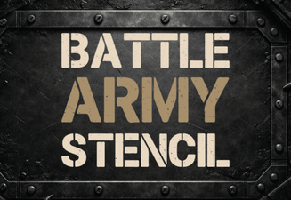 Design Projects with Battle Army Stencil Font