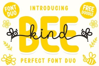 Bee Kind Duo Font: Creative Pair for Designers