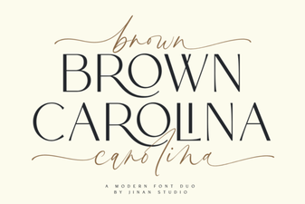 Brown Carolina Duo: Creative Typography Projects